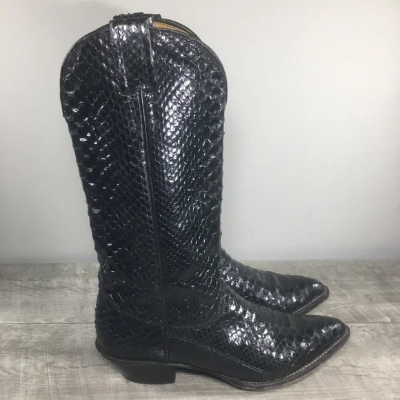 Vintage snakeskin cowboy boots sales